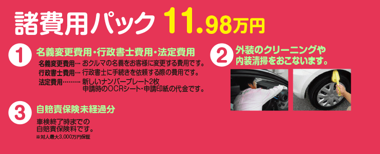 諸費用パック11.98万円